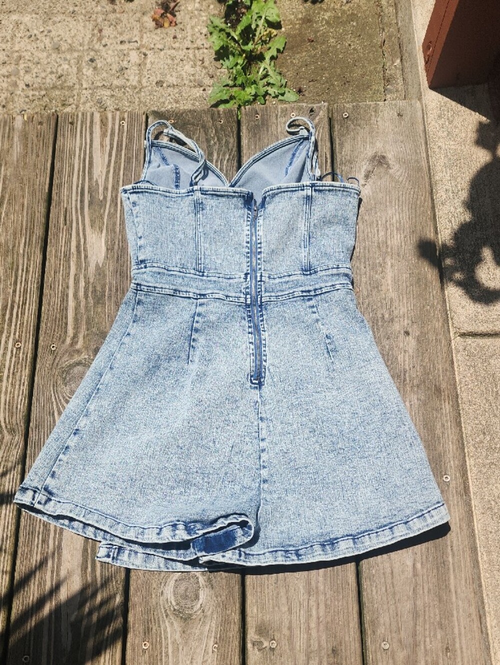 Dickson Denim Romper with Spaghetti Straps - Blue - Picture 10 of 13